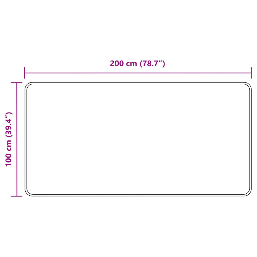 Vloerkleedloper MARSA Zwart 100 x 200 cm Polyester en PVC