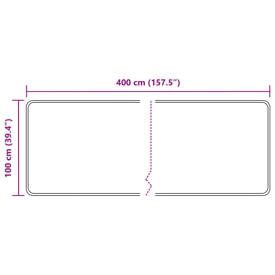 Vloerkleedloper MARSA Zwart 100 x 400 cm Polyester en PVC