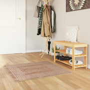 Vloerkleed 100x100 cm wit polyester PVC