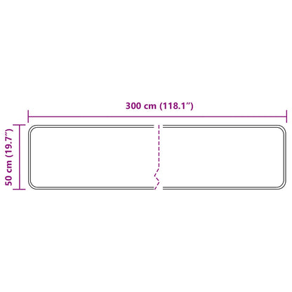 Vloerkleedloper MARSA Zwart 50 x 300 cm Polyester en PVC