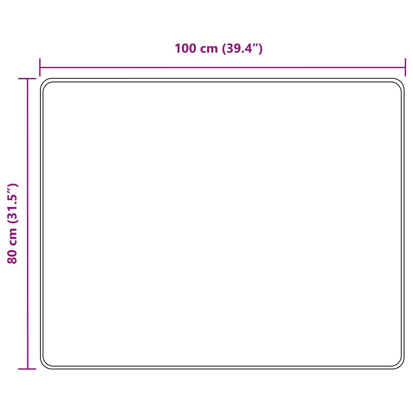 Vloerkleedloper MARSA Zwart 80 x 100 cm Polyester en PVC