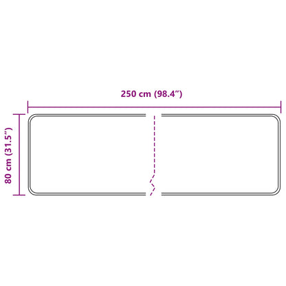Vloerkleedloper MARSA Zwart 80 x 250 cm Polyester en PVC