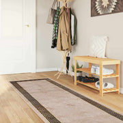 Vloerkleedloper 80 x 400 cm zwart polyester PVC
