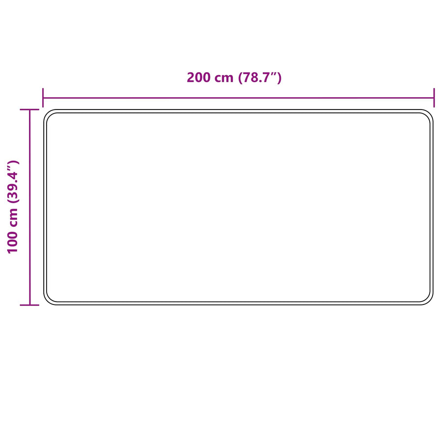 Vloerkleedloper MARSA Zwart 100 x 200 cm Polyester en PVC