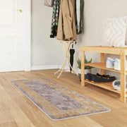 Vloerkleedloper grijs 50 x 100 cm polyester PVC