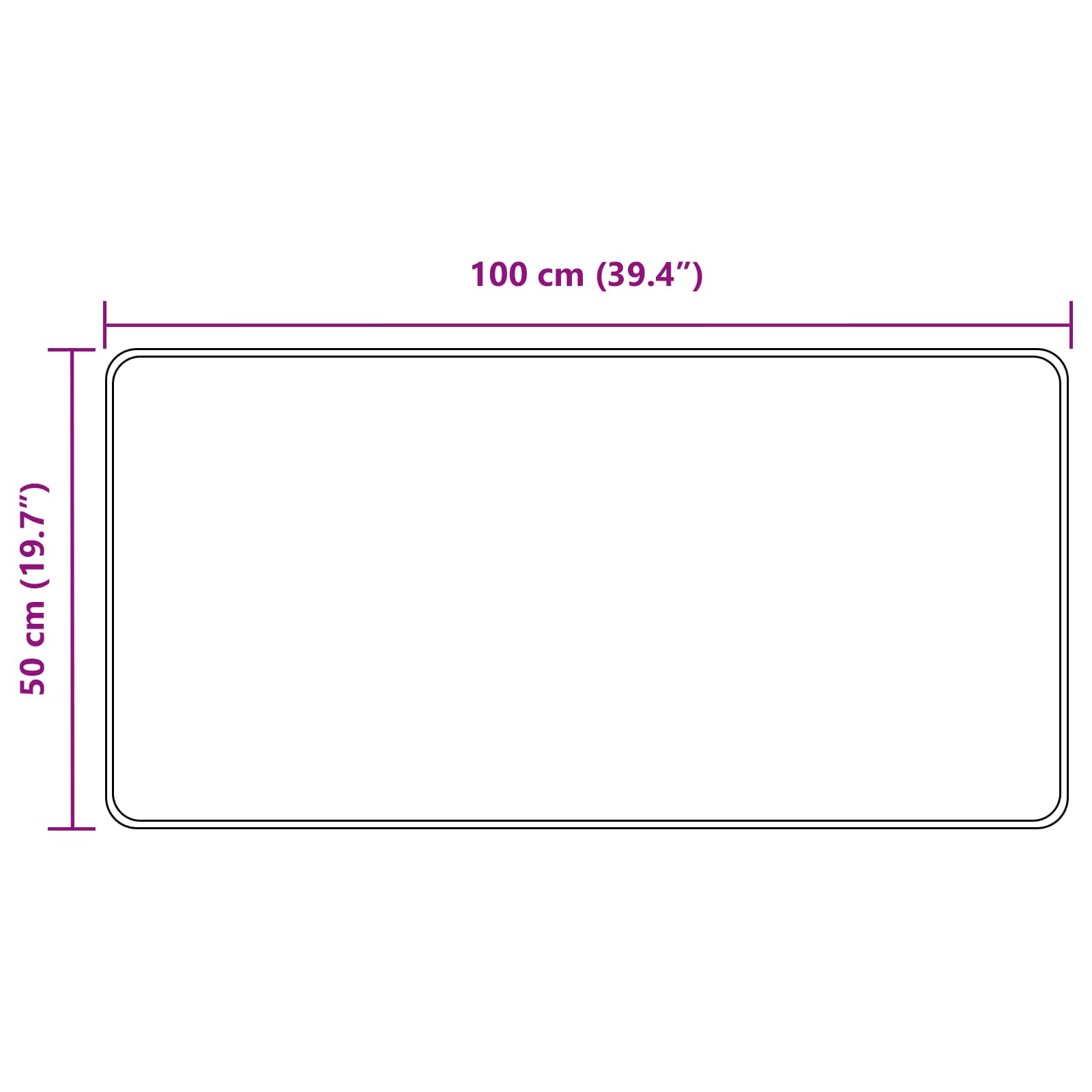 Vloerkleedloper MARSA Grijs 50 x 100 cm Polyester en PVC