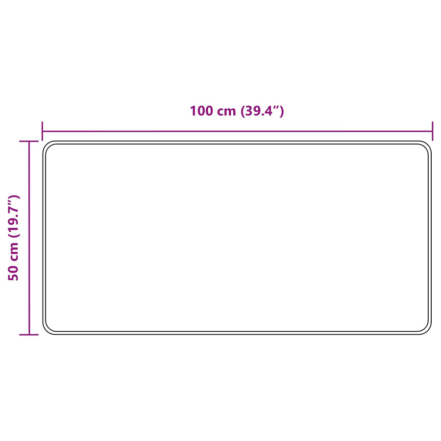 Vloerkleedloper MARSA Grijs 50 x 100 cm Polyester en PVC