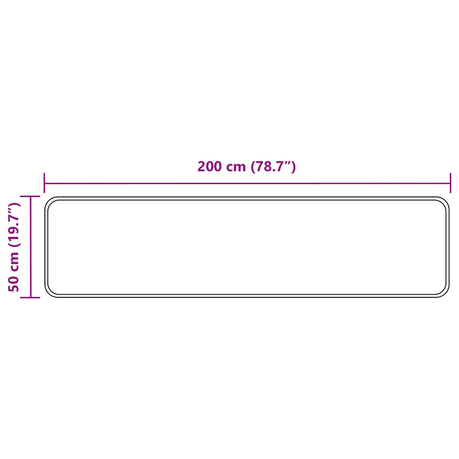 Vloerkleedloper MARSA Grijs 50 x 200 cm Polyester en PVC
