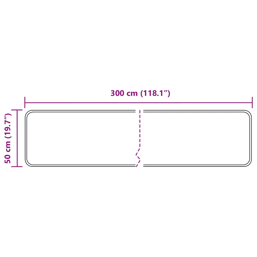 Vloerkleedloper MARSA Grijs 50 x 300 cm Polyester en PVC