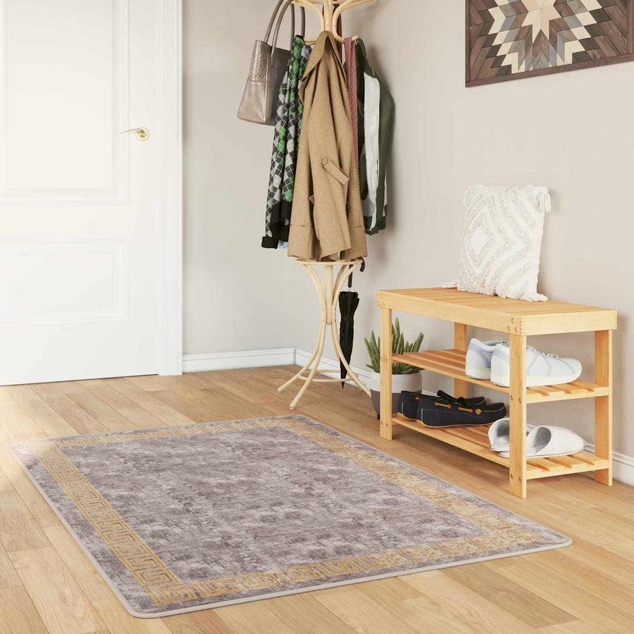 Vloerkleedloper MARSA Grijs 80 x 100 cm Polyester en PVC