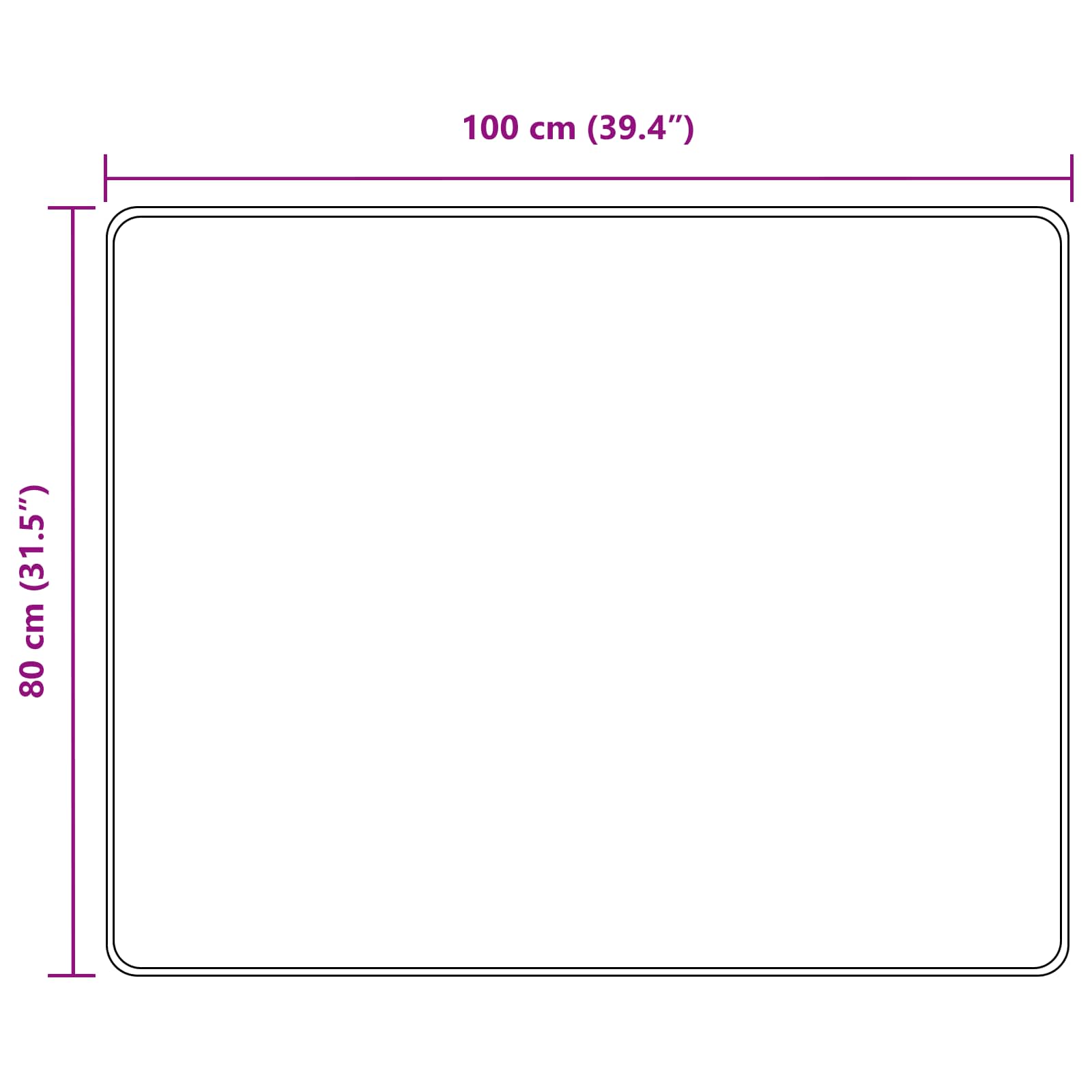 Vloerkleedloper MARSA Grijs 80 x 100 cm Polyester en PVC