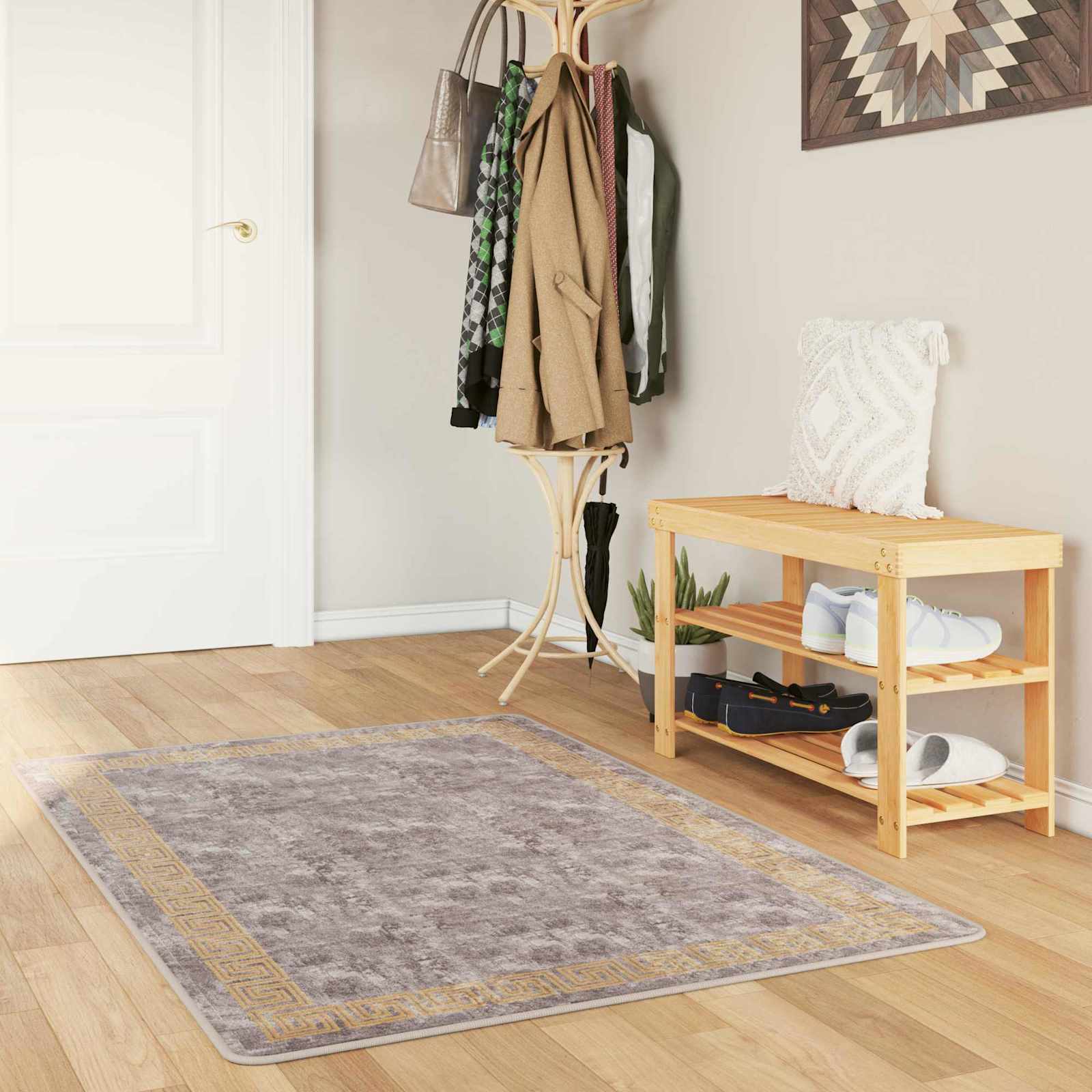 Vloerkleedloper MARSA Grijs 100 x 150 cm Polyester en PVC