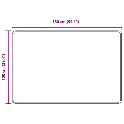 Vloerkleedloper MARSA Grijs 100 x 150 cm Polyester en PVC