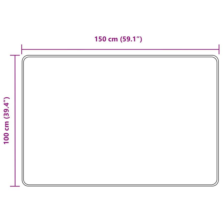 Vloerkleedloper MARSA Grijs 100 x 150 cm Polyester en PVC