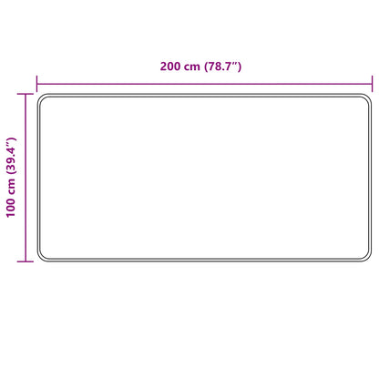Vloerkleedloper MARSA Grijs 100 x 200 cm Polyester en PVC