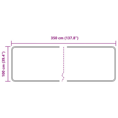 Vloerkleedloper MARSA Grijs 100 x 350 cm Polyester en PVC
