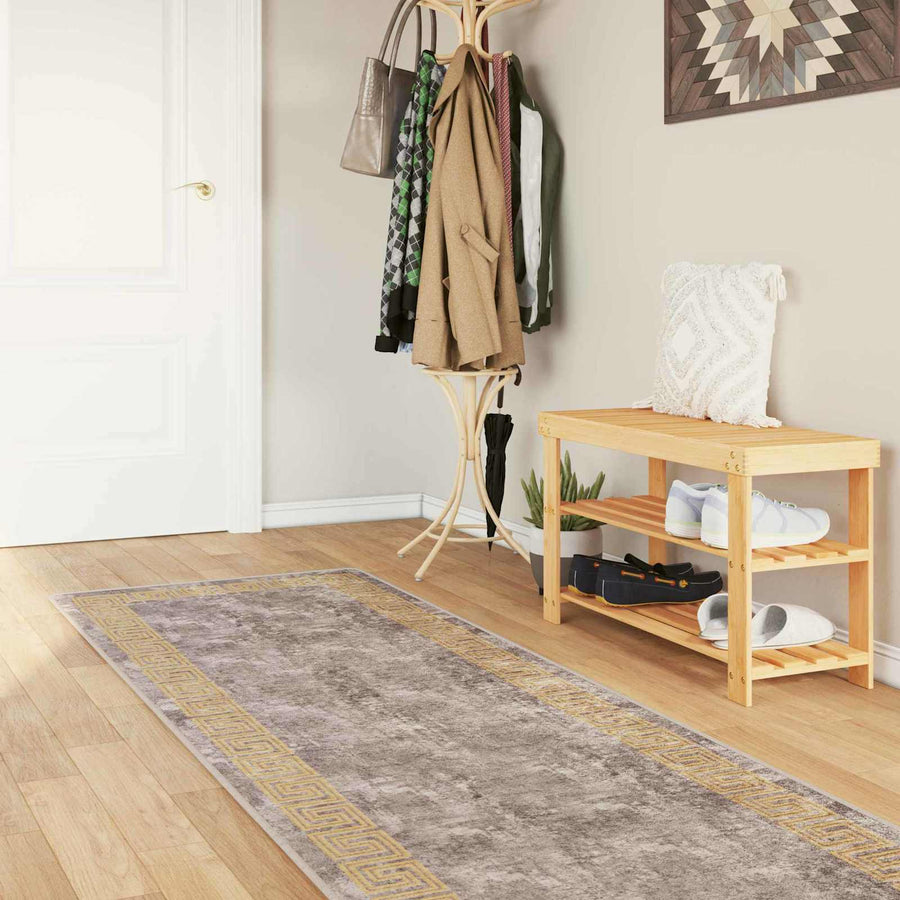 Vloerkleedloper MARSA Grijs 100 x 400 cm Polyester en PVC