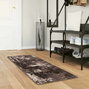 Vloerkleedloper zwart 50 x 100 cm polyester PVC