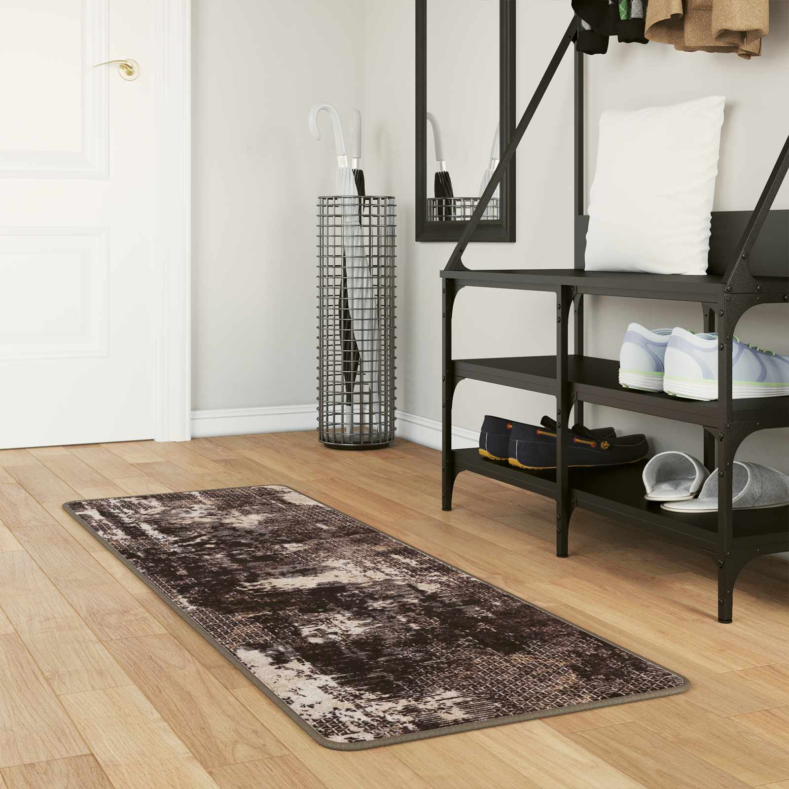Vloerkleedloper MARSA Zwart 50 x 150 cm Polyester en PVC