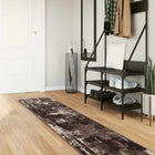 Vloerkleed loper 50x350 cm zwart polyester PVC