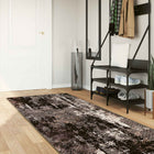 Runner rug MARSA Black 100 x 300 cm Polyester and PVC