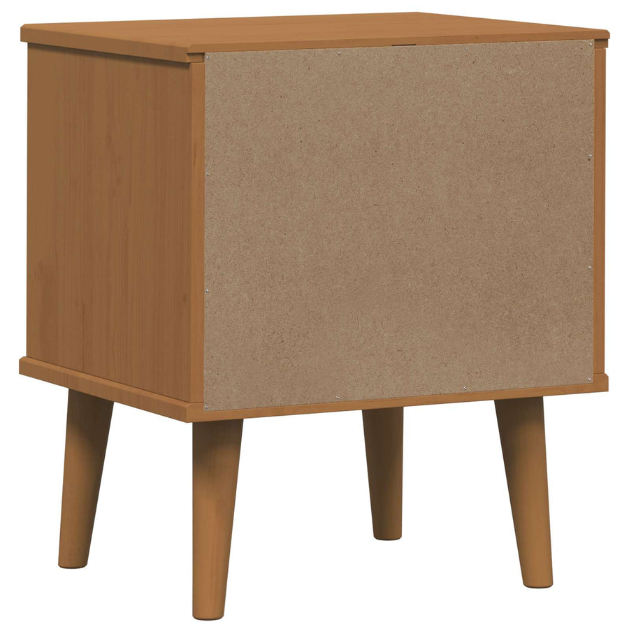 Nachtkastje met lade Caramel 40 x 35 x 48 cm Massief grenenhout