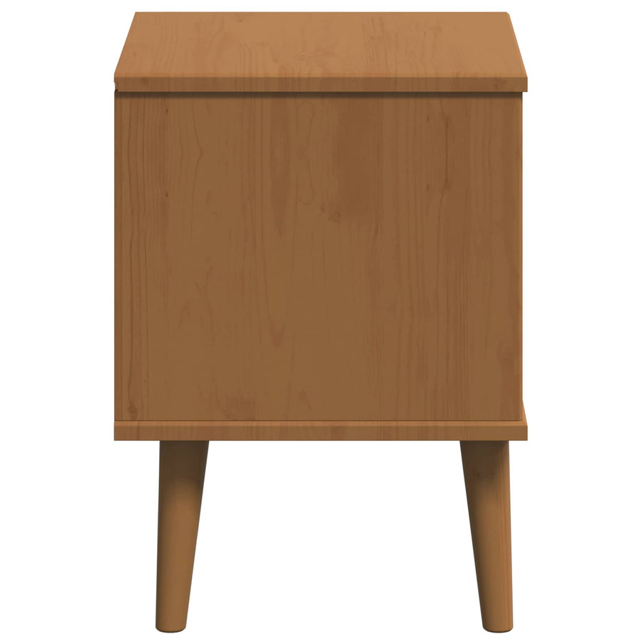 Nachtkastje met lade Caramel 40 x 35 x 48 cm Massief grenenhout