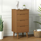 Ladekast MOLDE Caramel 40 x 35 x 82 cm Massief grenenhout