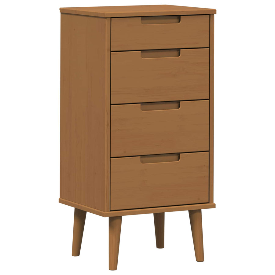 Ladekast MOLDE Caramel 40 x 35 x 82 cm Massief grenenhout