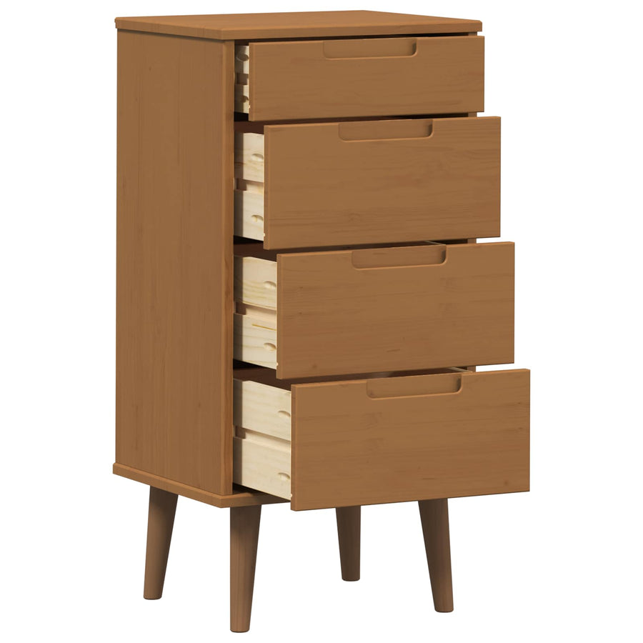 Ladekast MOLDE Caramel 40 x 35 x 82 cm Massief grenenhout