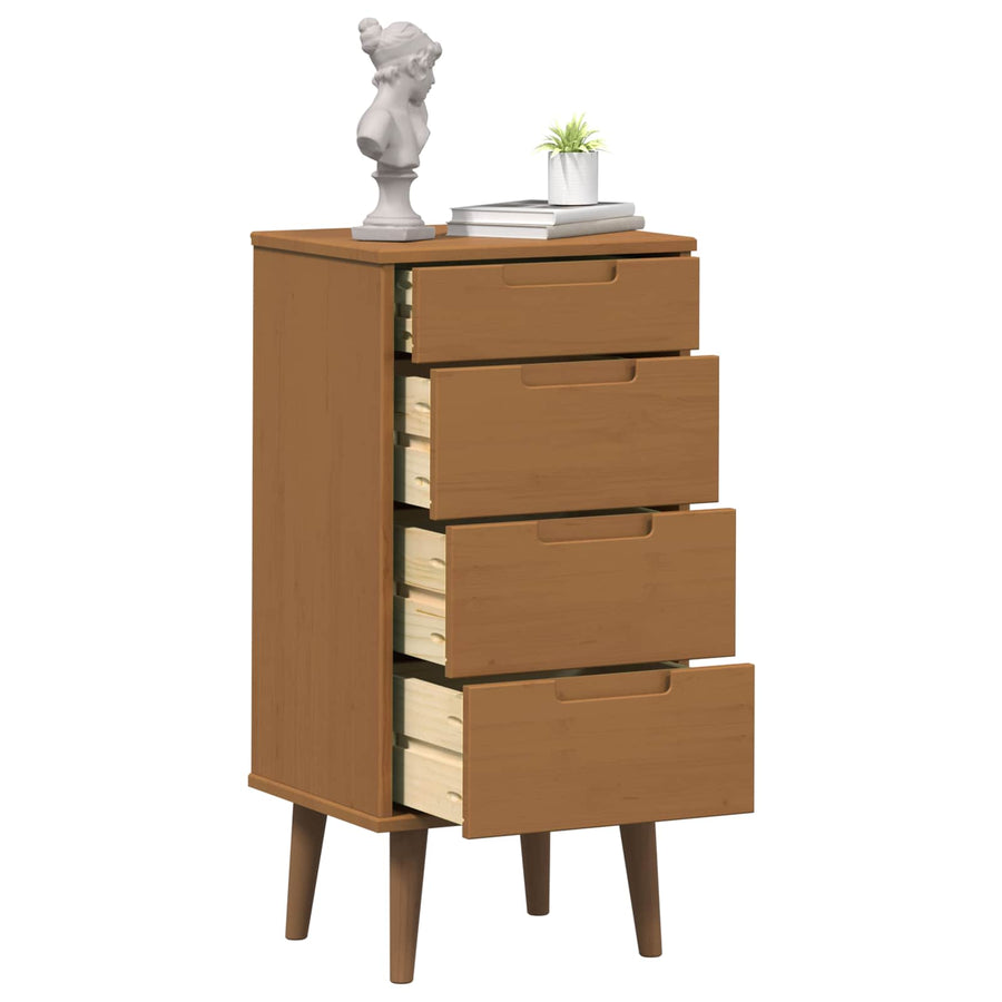 Ladekast MOLDE Caramel 40 x 35 x 82 cm Massief grenenhout