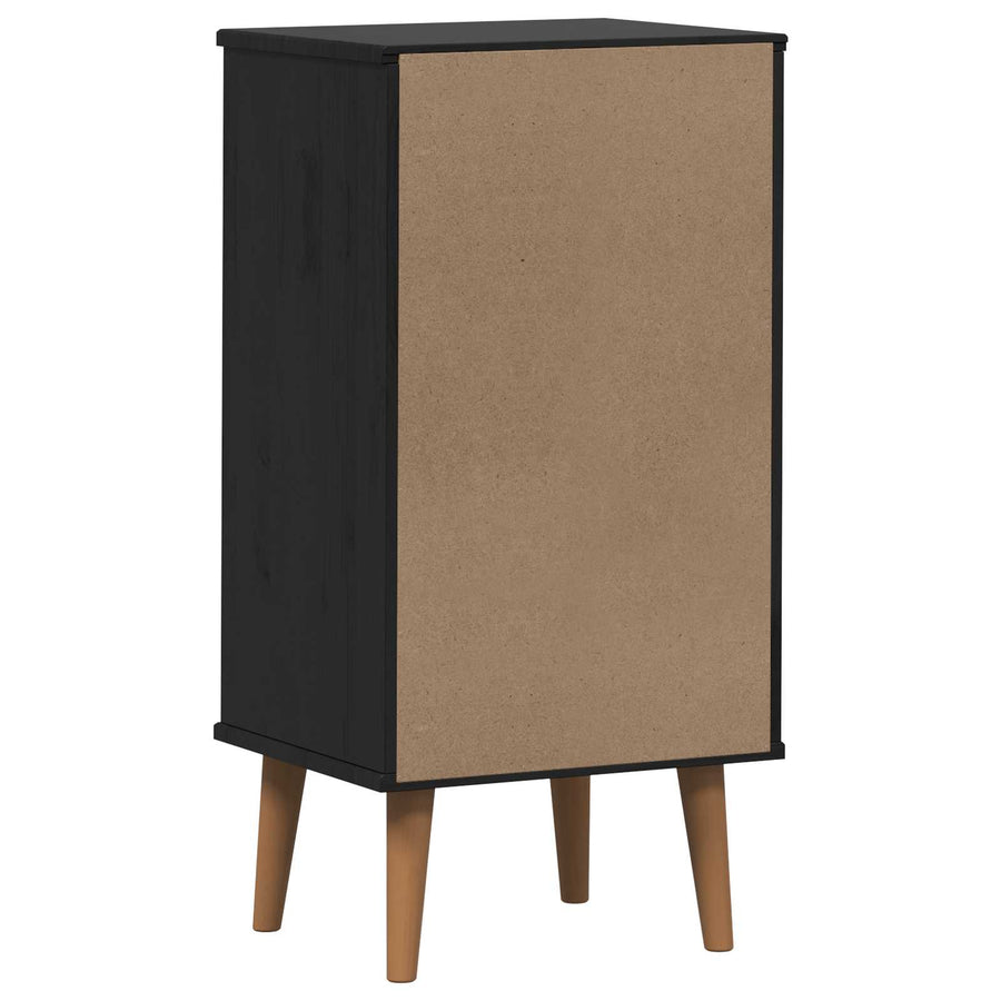 Ladekast MOLDE Zwart 40 x 35 x 82 cm Massief grenenhout
