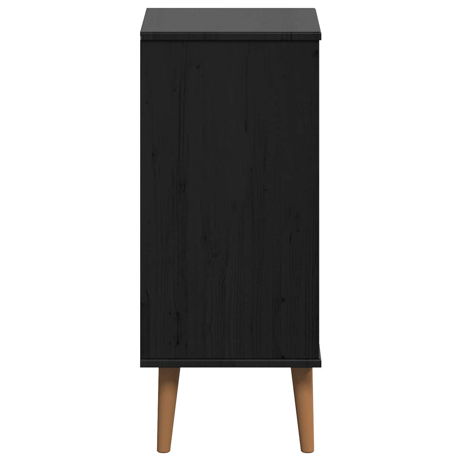 Ladekast MOLDE Zwart 40 x 35 x 82 cm Massief grenenhout