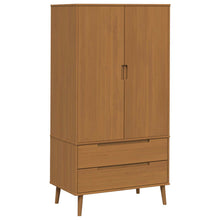 Kledingkast MOLDE Caramel 90 x 55 x 175 cm Massief grenenhout