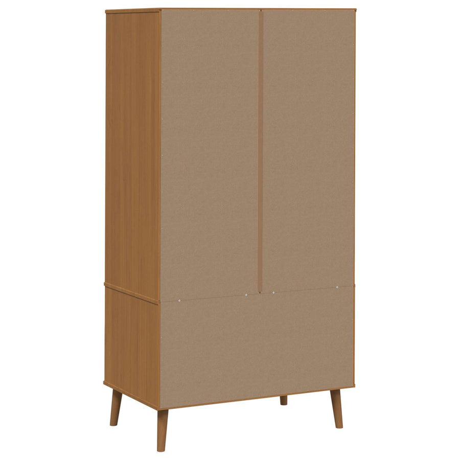 Kledingkast MOLDE Caramel 90 x 55 x 175 cm Massief grenenhout