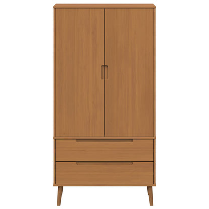 Kledingkast MOLDE Caramel 90 x 55 x 175 cm Massief grenenhout