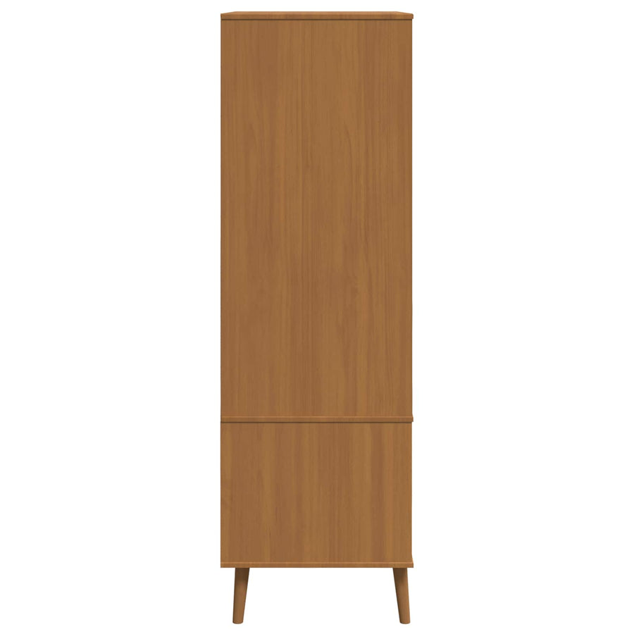 Kledingkast MOLDE Caramel 90 x 55 x 175 cm Massief grenenhout