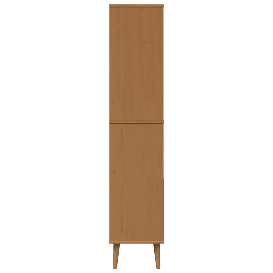 Boekenkast MOLDE 85 x 35 x 170,5 cm Massief grenenhout Caramel