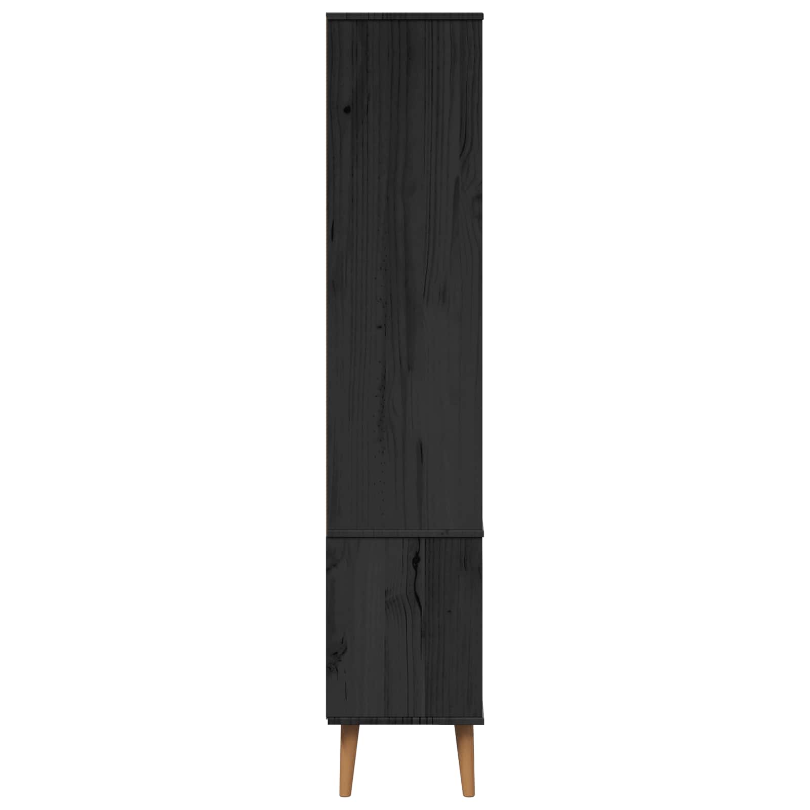 Glazen Display Kast Zwart 90 x 35 x 175 cm