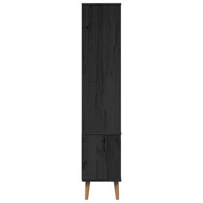 Glazen Display Kast Zwart 90 x 35 x 175 cm