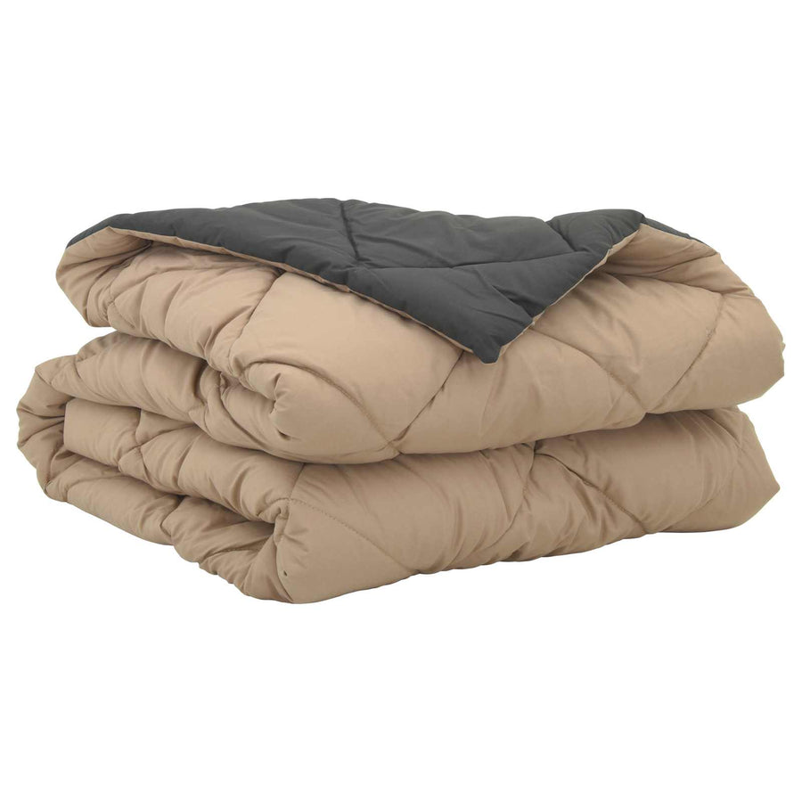 Zomerdekbed Antraciet en Taupe 200 x 135 cm Microvezel