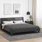 Summer Duvet Anthracite and Taupe 240 x 200 cm Microfiber
