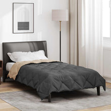 Zomerdekbed Antraciet en Taupe 220 x 155 cm Microvezel