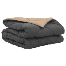 Zomerdekbed Antraciet en Taupe 220 x 155 cm Microvezel