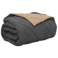 Zomer Dekbed Antraciet en Taupe 220 x 200 cm Microfiber