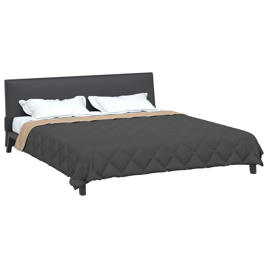 Zomer Dekbed Antraciet en Taupe 220 x 200 cm Microfiber