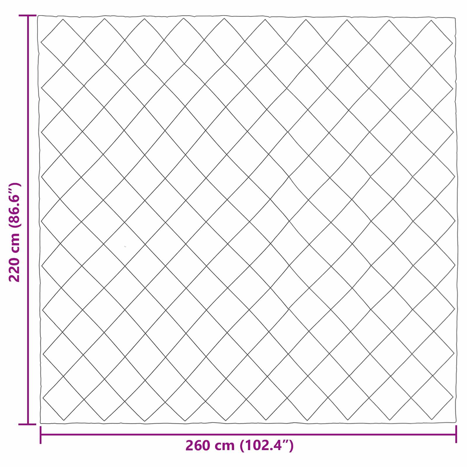 Zomerdekbed Antraciet en Taupe 220 x 260 cm Microvezel