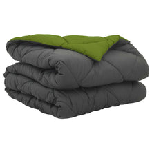 Zomerdekbed Groen en Antraciet 220 x 135 cm Microvezel