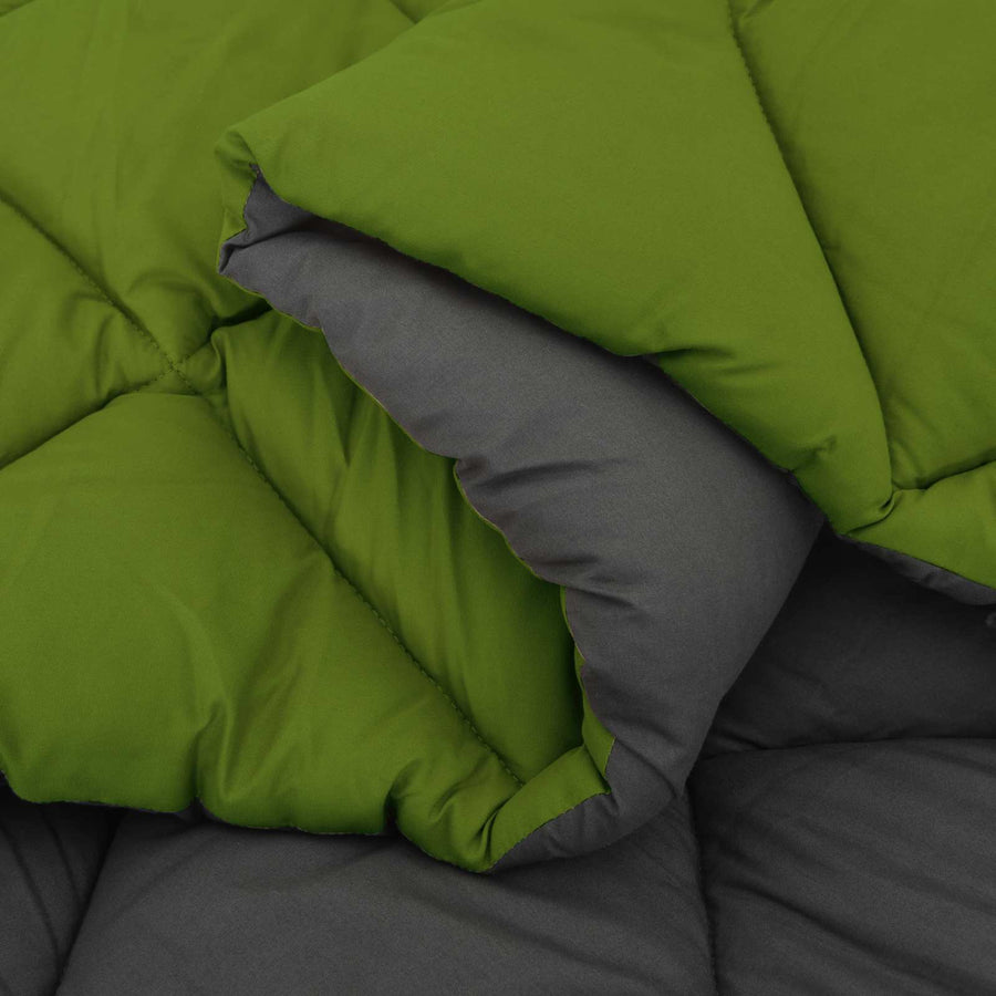 Zomer Dekbed Groen en Antraciet 220 x 240 cm Microfiber