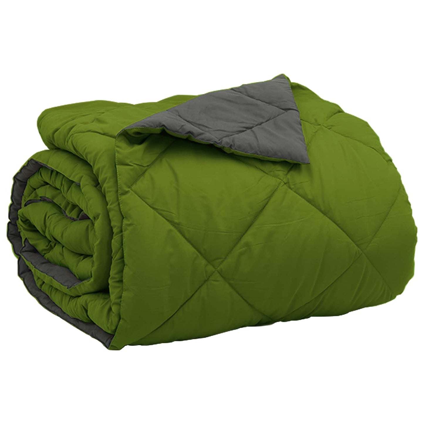 Zomer Dekbed Groen en Antraciet 220 x 240 cm Microfiber
